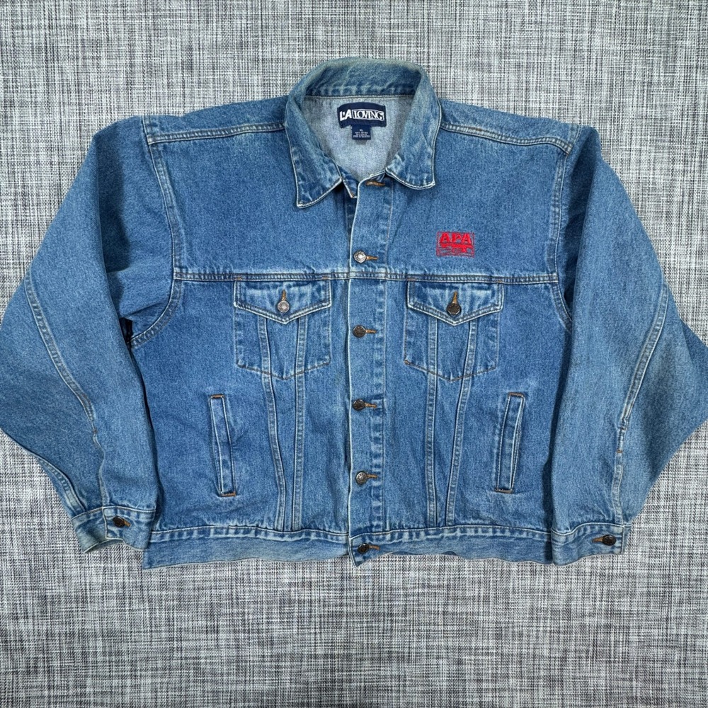 Vintage Jack Daniels APA Denim Jacket Mens XL Embroidered 2001 9 Ball Shootout